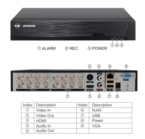 Jovision JVS-XD2516-FC10T 16 Channel 5MN XVR