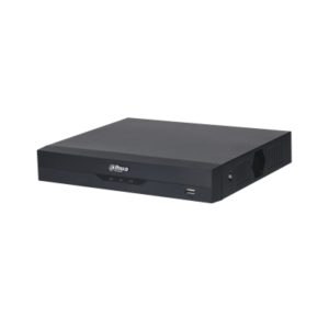 DAHUA XVR5116HS-S2 16-Channel Penta-brid 1080P  Digital Video Recorder The DAHUA XVR5116HS-S2 16-Channel DVR model supports up to 16 analog and IP cameras, with options for 4/8/16 channel analog inputs (BNC) and 4+2/8+4/16+8 IP inputs. It includes Embedded Linux as the operating system and supports various video and audio formats, including H.264+/H.264 compression, HDCVI, AHD, TVI, CVBS (PAL/NTSC), and IP cameras up to 2MP per channel. The DVR also features two-way audio communication through RCA inputs and outputs.