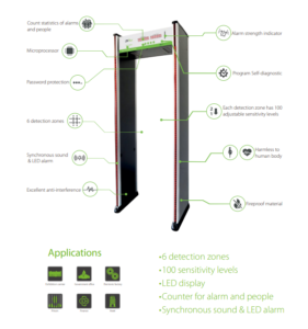 ZKTeco ZK-D1065 WalkThrough 6 zones Metal Detector Price in BD