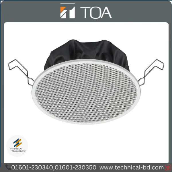 Buy TOA PC-1860 6W ceiling speaker in Bangladesh. Perfect for clear music & announcements in small offices, shops & homes. Easy to install.
