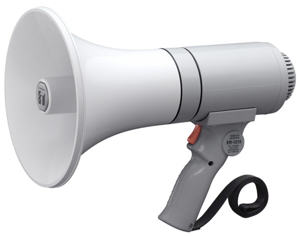 the TOA ER-1215 professional megaphone in Bangladesh. 23W max, 315m range, 14-hour battery. Ideal for large events, security & industrial use.