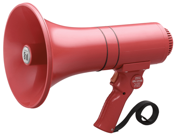 TOA ER-1215S Megaphone Hand Grip the TOA ER-1215S professional megaphone with siren in Bangladesh. 23W max, 315m range, 14-hour battery. Ideal for large events, security & emergencies.