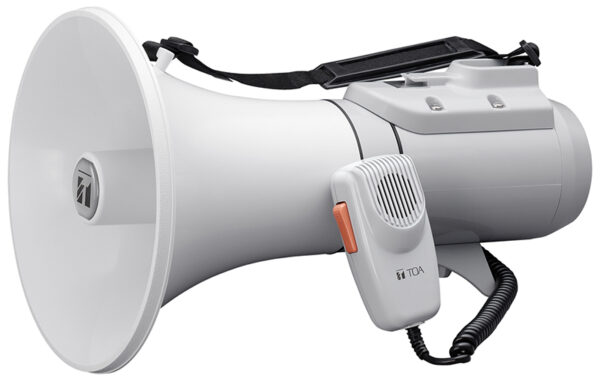TOA ER-2215 Megaphone Type 23W Max the TOA ER-2215 shoulder-type megaphone in Bangladesh. 23W max, 400m range, shoulder strap design. Ideal for tours, events & long-term use.