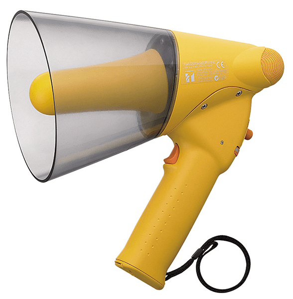 Toa ER-1206W Megaphone Splashproof Hand Grip Toa ER-1206W Megaphone splash-proof in Bangladesh. 10W max, IPX5, 250m range, yellow finish. Perfect for high-visibility use in schools, events & security