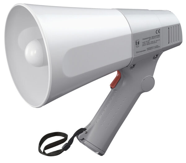 the Toa ER-520W Megaphone with Whistle Bangladesh. 250m voice range, 315m whistle, 10-hour battery. Ideal for events, security & crowd control.