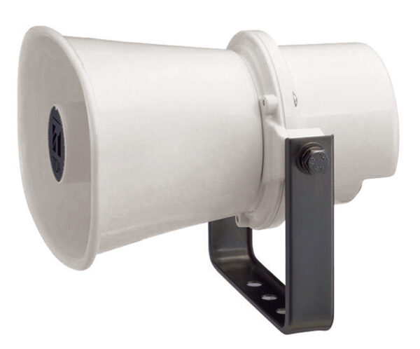The TOA SC-610 Paging Horn is a compact, highly intelligible speaker suited to public address announcement applications Its external speaker component