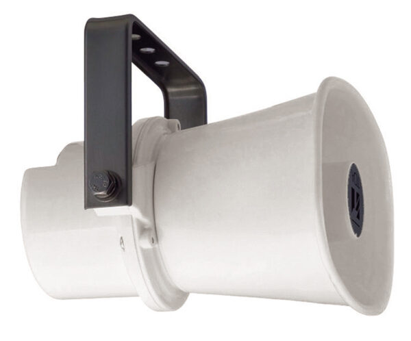 The Toa SC-610M Paging Horn is a compact, highly intelligible speaker suited to public address announcement applications. Its external speaker